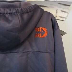 Men's DirtFish Gray Full-Zip Hooded Jacket Men's Size Medium Removable Hood